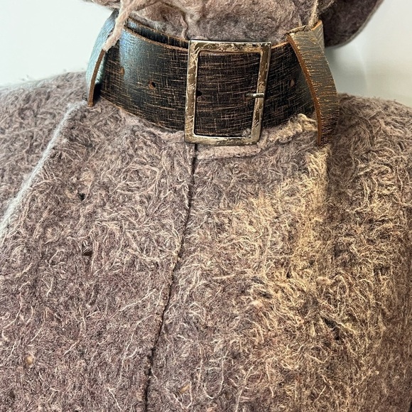 Casch by Gro Abrahamsson Sz 38 Boiled Wool Coat - Work of Art - Picture 4 of 16